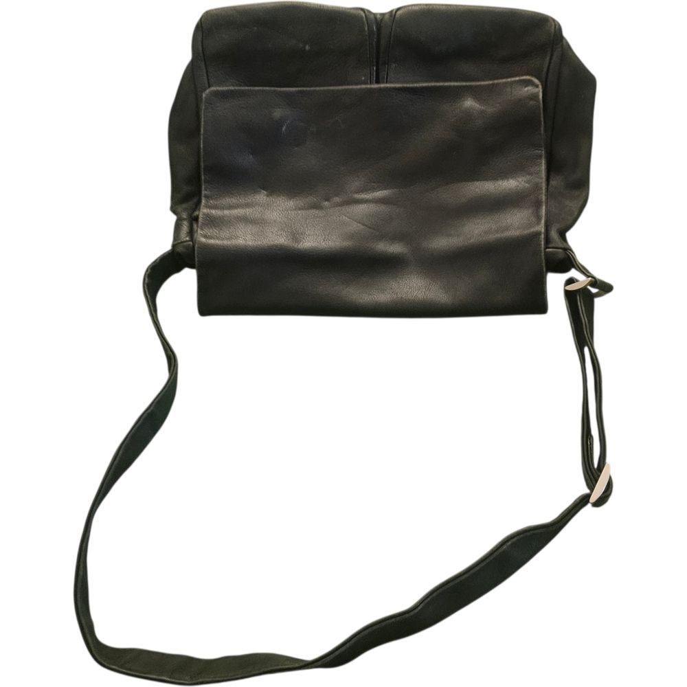 Vintage Authentic Marco Buggiani Italy Black Leather Shoulder Bag Purse - Picture 10 of 15